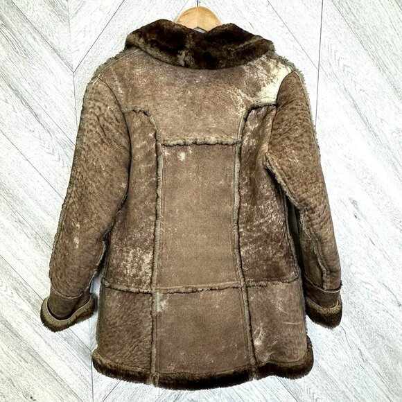 Vintage Sheepskin Shearling Coat Womens Size Medium Western Yellowstone Ranch - Picture 7 of 13
